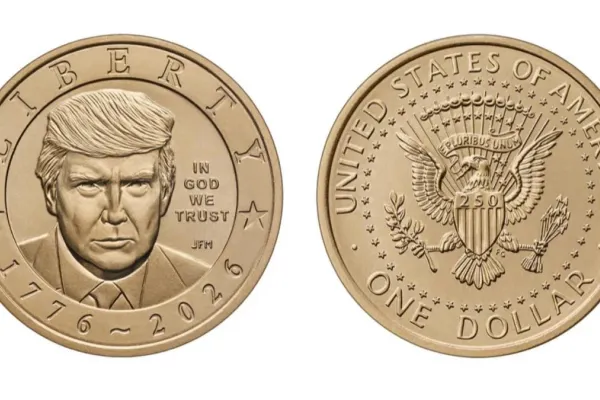 Donald Trump va apărea pe o nouă monedă de aur de un dolar, emisă pentru aniversarea a 250 de ani de la independența SUA