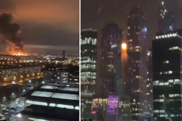 Atac masiv asupra Moscovei: dronele ucrainene au lovit la 15 kilometri de Kremlin - VIDEO