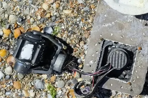 Salvamarul care a descoperit fragmentul de dronă în Olimp: „Am lăsat-o să eșueze”