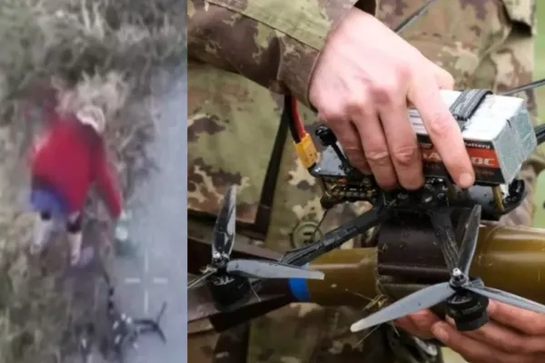 Bunică din Ucraina dezamorsează o dronă rusească cu fibră optică din câteva mișcări. Imaginile au devenit virale