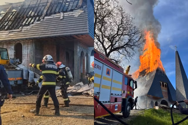  Incendiul de la biserica greco-catolică din localitatea Şurdeşti, provocat de lucrări de sudură. Anunțul Ministerului Culturii