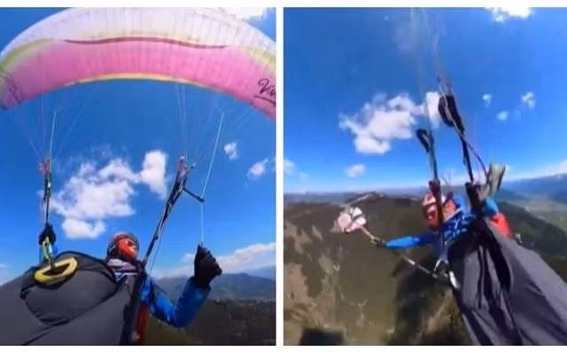 O parapantistă a supraviețuit miraculos după ce a fost lovită în aer de un avion de mici dimensiuni