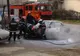Autoturism în flăcări în Târgovişte
