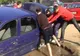 Maşina unui deputat PSD s-a prăbuşit într-o groapă, cu tot cu asfalt şi şofer