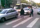 Maşina poliţiei rutiere implicată într-un accident