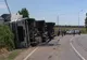Accident la Mogoșoaia. Un tir s-a răsturnat 