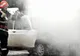 Un autoturism a luat foc în trafic pe autostrada A1