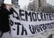 PROTESTE în BUCUREŞTI. Traficul a fost blocat la Piaţa Romană