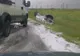 Scene de coşmar pe Autostrada A2. Ploaie cu grindină, gheaţă pe asfalt. Traficul a fost reluat