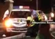 MARTOR OCULAR. Maşină de Poliţie a rămas suspendată pe bordura care delimitează banda de biciclişti 