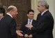 Băsescu, ironic cu Dragnea, la recepţia de la Palatul Cotroceni
