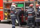 Camion răsturnat pe DN1A. Cabina, cuprinsă de flăcări