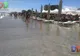 Marea agitată a înghiţit, la Mamaia, o porţiune din plajă FOTO