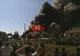 Incendiu de proporții la un depozit din Bacău. Fumul negru se vedea și din alte localități