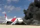 Incident pe aeroport. Un avion a luat foc în timp ce se pregătea să decoleze 