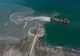 VIDEO spectaculos. Cum s-au extins spre mare plajele de la Constanța