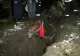 Scene şocante: un cal a căzut cu tot cu căruţă într-un şanţ săpat în mijlocul străzii, lângă Dej