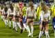 Fete în lenjerie intimă pe terenul de fotbal. Tribunele au fost aduse la tăcere