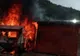 Incendiu puternic la Mănăstirea Prislop. Mai multe tarabe, în flăcări