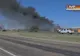 Coliziune violentă între două trenuri! Mai multe vagoane au sărit de pe şine, altele au luat foc