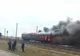 Incident feroviar la Brașov. Locomotiva unui tren de călători a luat foc în mers