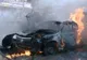 EXPLOZIE în FOCŞANI! O masină a fost distrusă complet