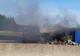 Un TIR încărcat cu făină a luat foc pe A1. Traficul este intrerupt