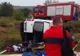 Accident înfiorător pe o şosea din Iaşi. Un microbuz plin cu pasageri s-a răsturnat: un mort 