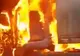 Patru TIR-uri au luat foc într-o parcare din apropierea Sibiului, trei fiind încărcate cu marfă 