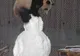 Panda se luptă cu omul de zăpadă. Imagini surprinse de camerele de supraveghere 