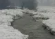 Zăporul de pe râul Bistrița are 12 kilometri lungime; gheața ajunge la 4,5 metri grosime