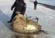 Motor de avion, recuperat din mare, pe plaja de la Mamaia