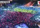 Imagini spectaculoase de la înălțime cu formarea "Tricolorului" uriaș în Piața Victoriei