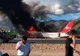 Avion în flăcări. Un Boeing 737 a luat foc la aterizarea pe aeroport