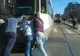Un tramvai a fost împins de călători în Capitală