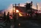Incendiu puternic în judeţul Constanţa: O hală de materiale de construcţii a ars în întregime