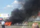 Accident șocant în Cluj! Un microbuz a luat FOC 