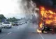 Un tir încărcat cu baloți de paie a luat foc pe Autostrada București - Pitești