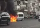 VIDEO. Microbuz în flăcări, în Capitală
