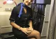 Imagini rușinoase. Cum a fost surprinsă o stewardesă în momentul când credea că n-o vede nimeni 