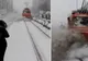 Reacţia RATB, după ce un pieton a fost "îngropat" în zăpadă, de un utilaj de deszăpezire