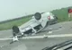Accident spectaculos lângă Timişoara: maşină răsturnată, lovită apoi de camion 