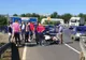Motociclist spulberat de o autoutlitară. Cum s-a produs accidentul a şocat