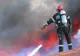 Incendiu puternic la un depozit de mobilă din Aiud