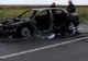 Un Volkswagen pe gaz, condus de o șoferiță, a ars ca o torță