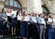 Jandarmii au încercat să îi împiedice pe magistrați să protesteze pe treptele Palatului de Justiție