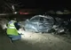 Jaguar răsturnat, abandonat pe un câmp. Ce au descoperit poliţiştii