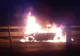 Mașină mistuită de flăcări pe A1