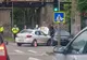 Accident în zona centrală din Timișoara. Un BMW și o mașină de poliție s-au izbit într-o intersecție