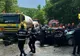 Accident grav pe DN72, în Dâmbovița. O cisternă a lovit în plin un autoturism. Trei persoane rănite